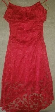 Red Glittered Party Dress. Size Small.